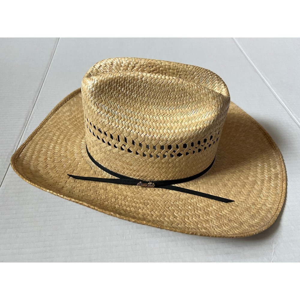 ALAMO - Western Iron Weave Straw Cowboy Hat - Size 7